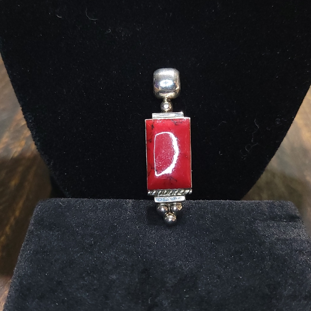 Sterling Silver Red Jasper Pendant